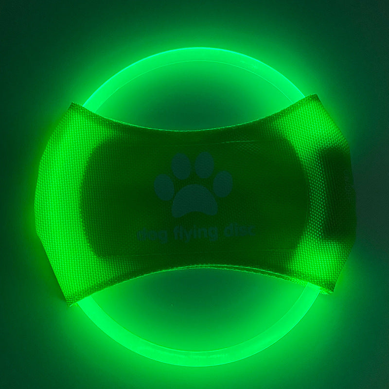 LED Light Up Dog Flying Disc – USB Rechargeable Glowing Frisbee Toy for Night Training, Interactive Fetch & Outdoor Play