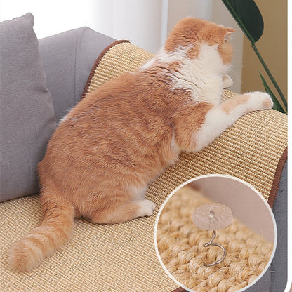 Sisal Cat Scratch Mat, Durable Scratch-Resistant Cat Scratching Board Rug Pad