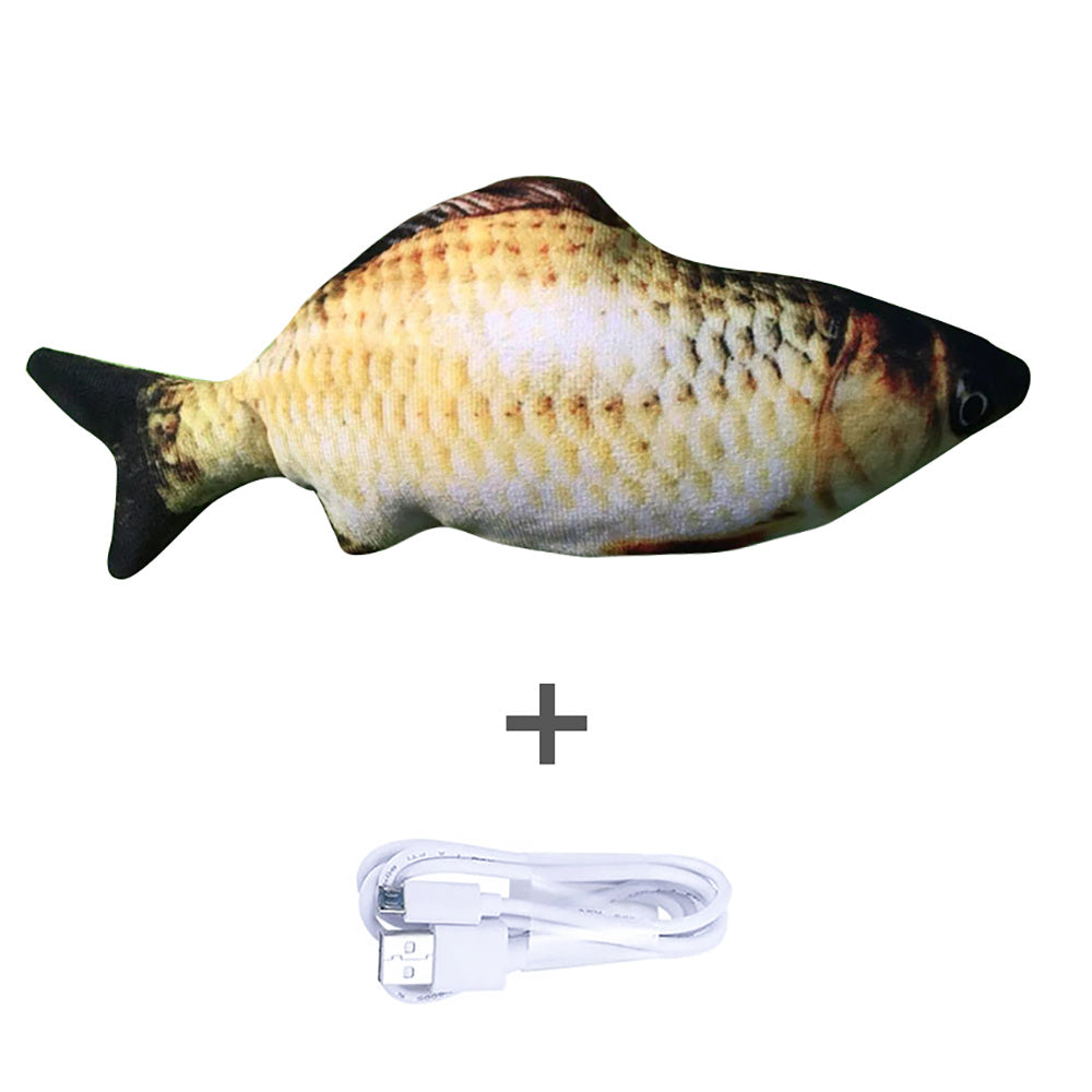 Electric Jumping Fish Cat Toy - Automatic Flopping Motion, Interactive Exercise for Indoor Cats, Kitten Play Toy (No Catnip Version)