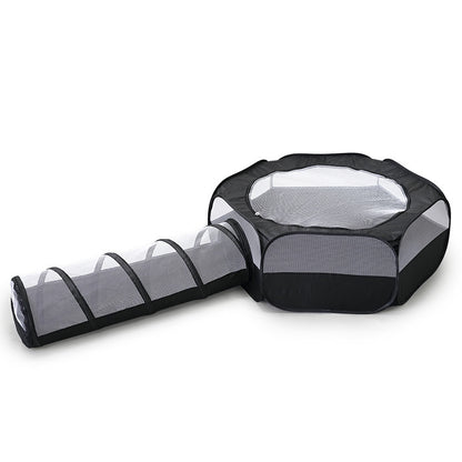 Foldable Cat Tunnel Tent – Removable 2-in-1 Cat Play Tunnel & Bed, Hair-Free, Space-Saving Design