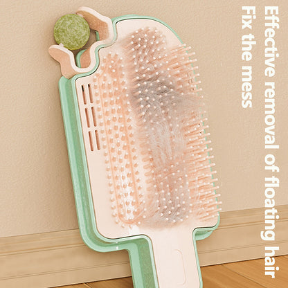 Ice Cream Shape Cat Self Groomer with Catnip Ball & Feather – Pet Itching Scratcher, Massage & Play Toy for Cats & Small Pets
