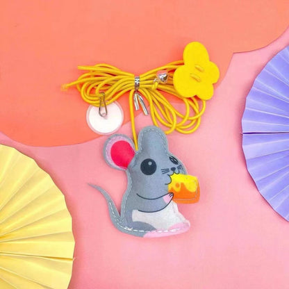 Interactive Hanging Cat Toy with Feather & Elastic Rope – 2M Telescopic Teaser