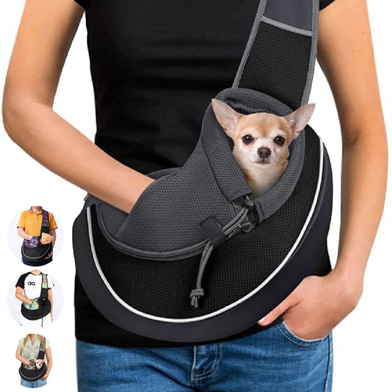 Portable Pet Carrier Crossbody Bag – Breathable Dog & Cat Sling Travel Bag