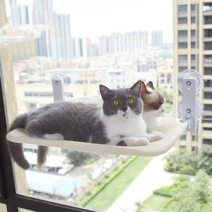Space-Saving Cat Window Hammock – Secure Suction Cup Mount for Glass Windows