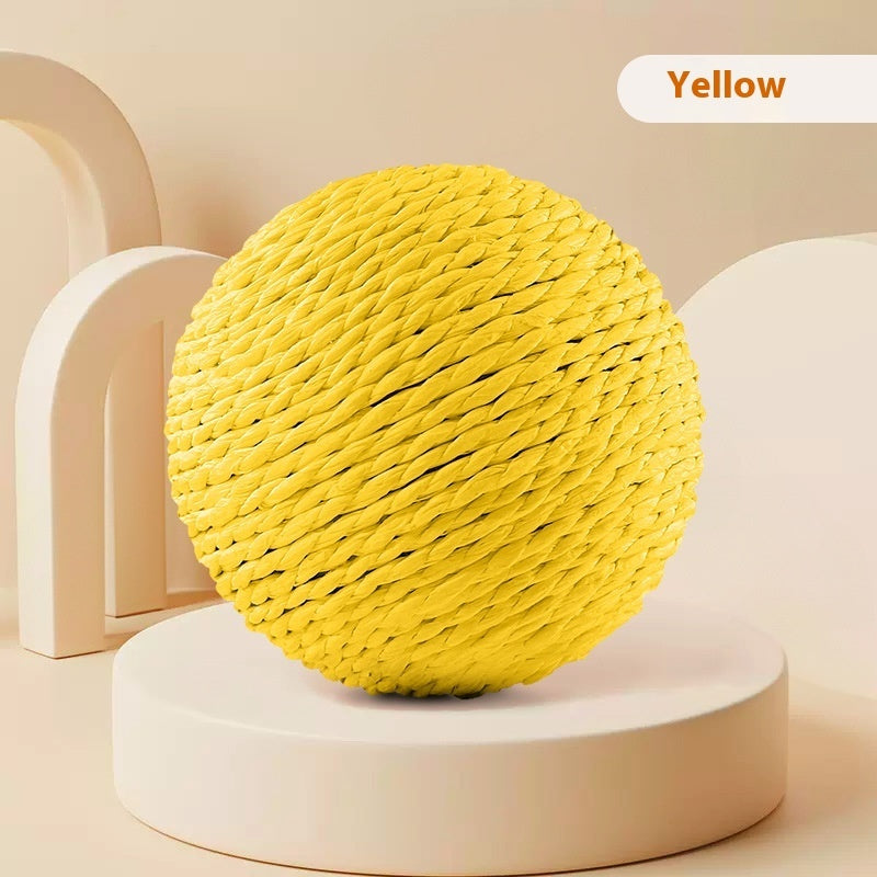 Oversized Sisal Cat Toy Ball – Interactive Scratching Ball for Indoor Cats, Durable Stress Relief Cat Scratcher & Play Toy
