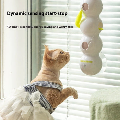 Automatic Interactive Cat Toy with Motion Sensor, Rechargeable Teasing Tail Toy for Kittens
