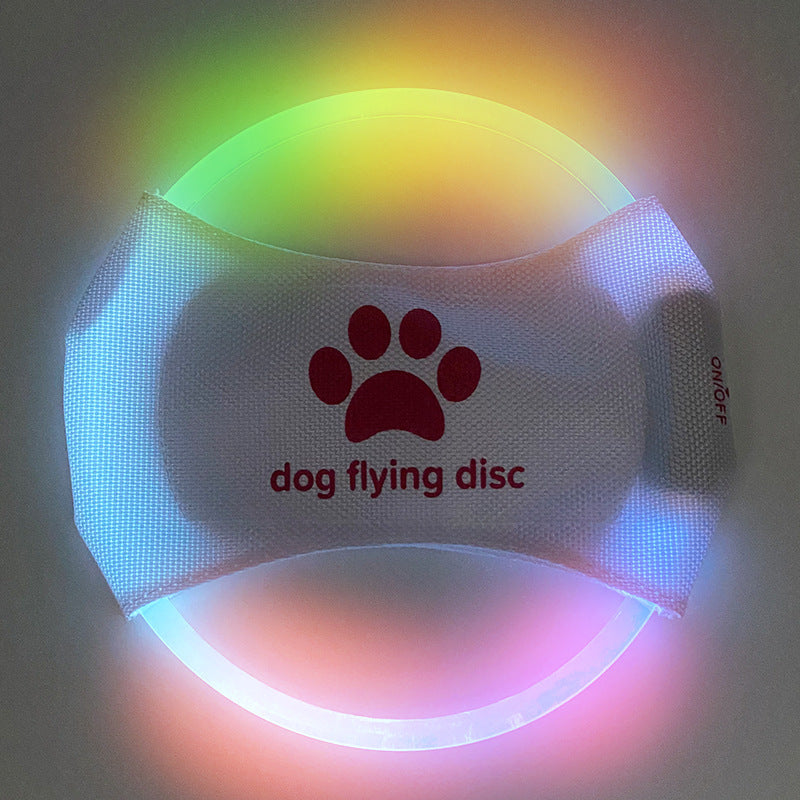 LED Light Up Dog Flying Disc – USB Rechargeable Glowing Frisbee Toy for Night Training, Interactive Fetch & Outdoor Play