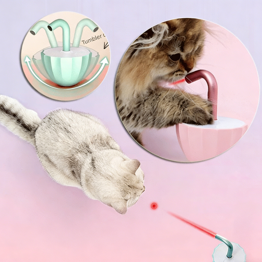 Cat Umbrella Laser Toy – Interactive Automatic Tumbler Toy for Indoor Cats, USB Rechargeable Smart Laser Game