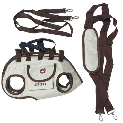 3-Pack Outdoor Dog Carrier Backpack with Harness & Leash – Breathable Pet Sling Crossbody Bag for Small Dogs & Cats