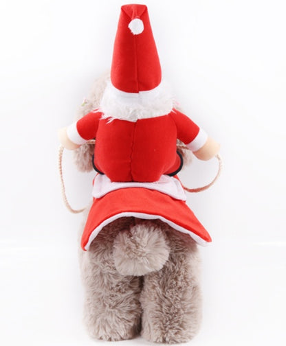 Dog Christmas Clothes – Warm Cotton Pet Winter Coat for Dogs & Cats, Reversible Holiday Outfit