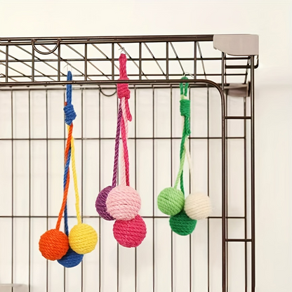 Rolling Sisal Cat Ball - Scratch & Chew Toy for Indoor Pets