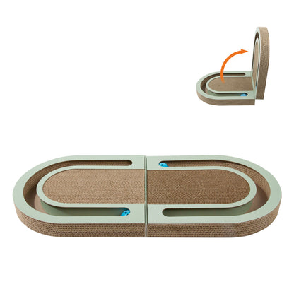 Folding Cat Scratcher Board with Ball