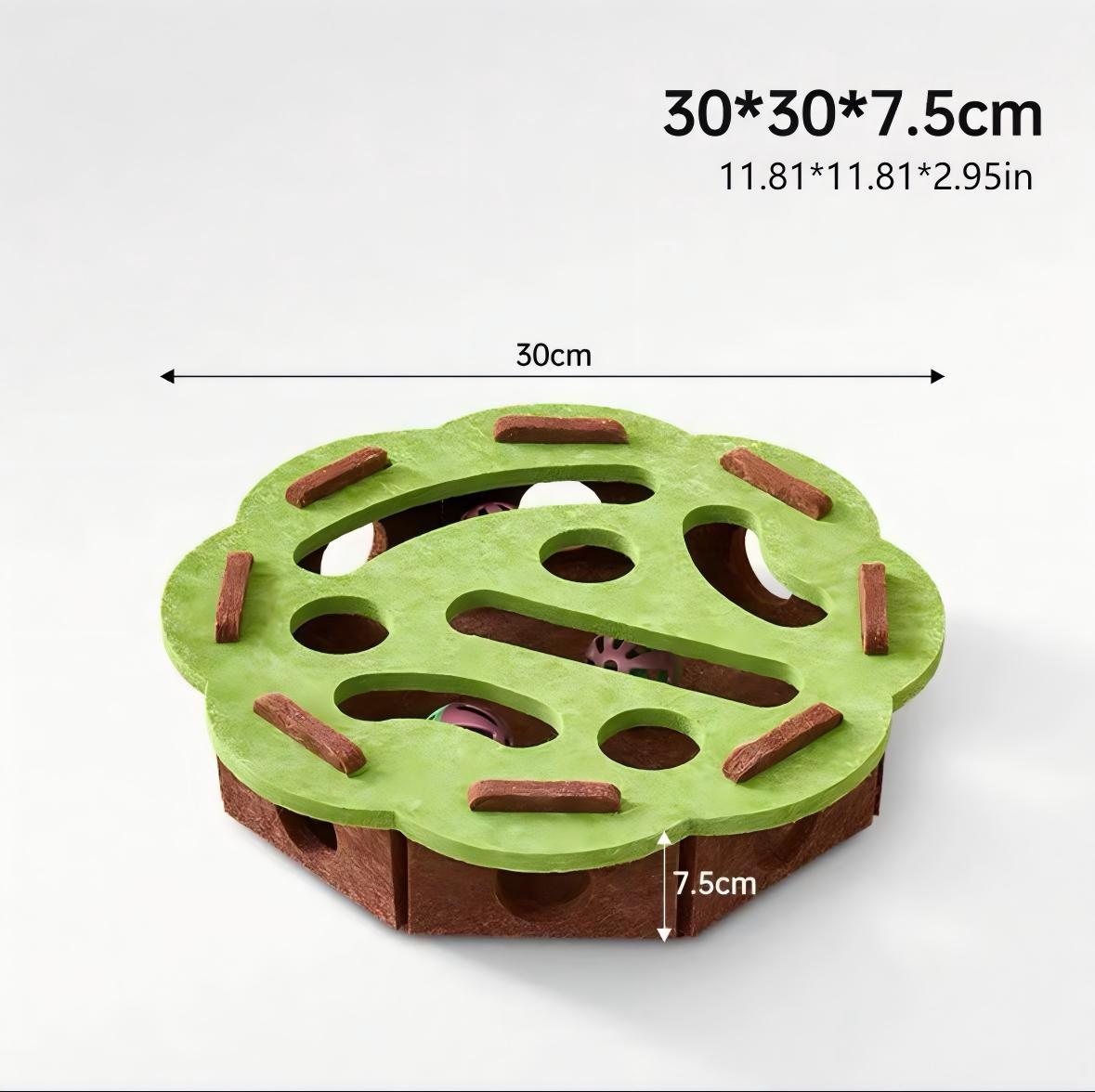 Interactive Cat Puzzle Toy – Maze Tunnel & Bell Ball for Indoor Cats