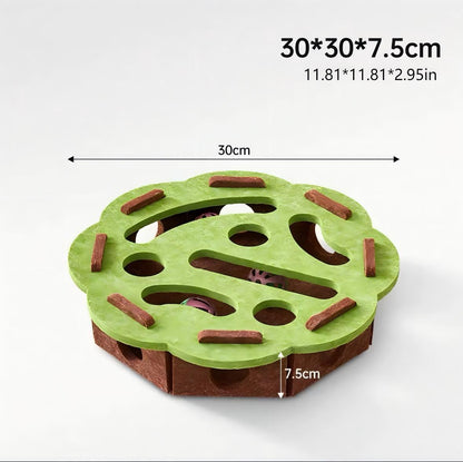 Interactive Cat Puzzle Toy – Maze Tunnel & Bell Ball for Indoor Cats