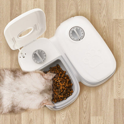 Automatic Pet Feeder Timer Gravity Food Water Dispenser for Cats Dogs