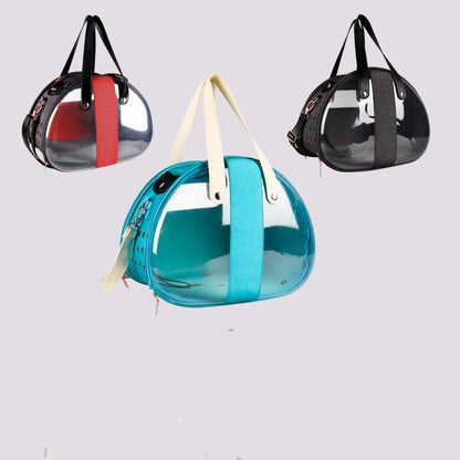 Transparent Pet Backpack Carrier – Breathable Dog & Cat Travel Bag with Ventilation, Portable Puppy & Kitten Cage (39×27×30cm)