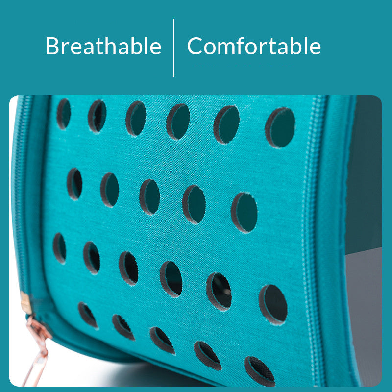 Transparent Pet Backpack Carrier – Breathable Dog & Cat Travel Bag with Ventilation, Portable Puppy & Kitten Cage (39×27×30cm)