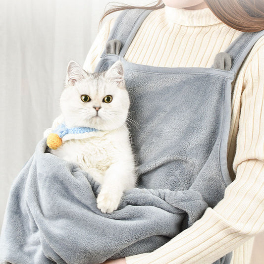 Arctic Velvet Pet Apron - Soft Plush Anti-Grab Camisole Pinafore for Small Dogs Cats 1-7kg