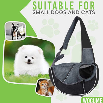 Portable Pet Carrier Crossbody Bag – Breathable Dog & Cat Sling Travel Bag