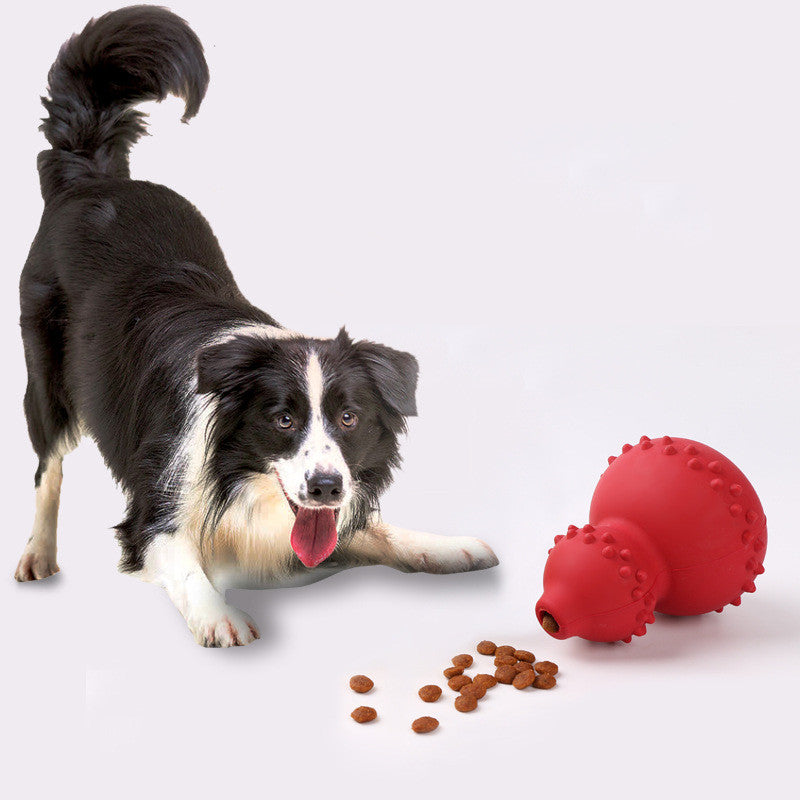 Natural Rubber Interactive Dog Toy Treat Dispensing Chew Ball