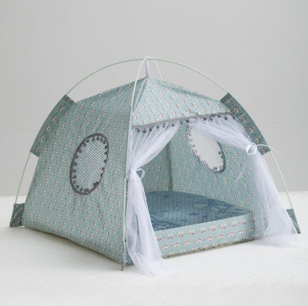 Portable Cat Tent Enclosed Pet Bed - Breathable Waterproof Indoor Outdoor Travel House for Small Medium Dogs & Cats, Lightweight Foldable Pop-Up Puppy Shelter for Camping Beach Park (S, M, L, XL)
