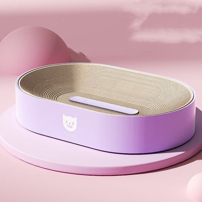 Corrugated Cat Scratch Basin with PP Shell – Durable Anti-Scratch Cat Lounge Bed