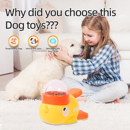 Interactive Puzzle Feeder for Dogs & Cats – Cartoon Duck Treat Dispenser Toy