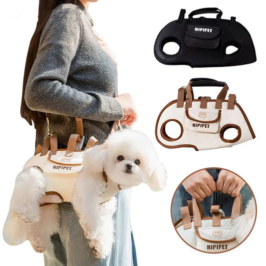 3-Pack Outdoor Dog Carrier Backpack with Harness & Leash – Breathable Pet Sling Crossbody Bag for Small Dogs & Cats