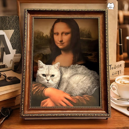 Mona Lisa Cat Nest Scratch Board – Decorative Cardboard Cat Bed & Scratcher