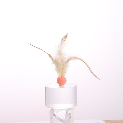 Elastic Chicken Fur Ball Cat Toy – Bouncy Interactive Self-Hitting Pet Toy