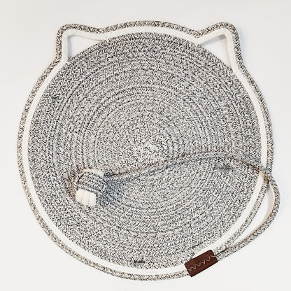 Braided Cotton Rope Cat Scratching Mat with Toy Ball – Washable, Durable & Multi-Use