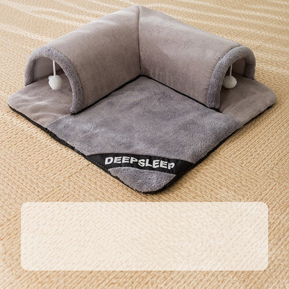 Warm Thickened Cat Nest Bed – Arctic Velvet & Sponge, Detachable & Washable, Multi-Size Pet House for Cats
