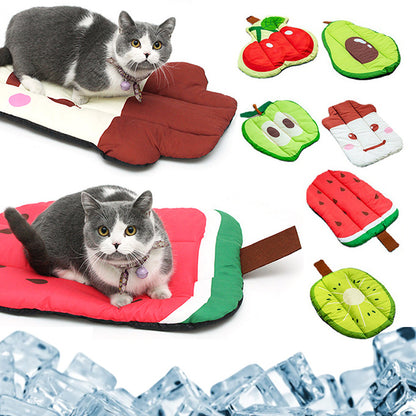 Summer Pet Cooling Mat – Ice Silk Dog Cat Bed Pad, Washable Cooling Blanket for Hot Weather