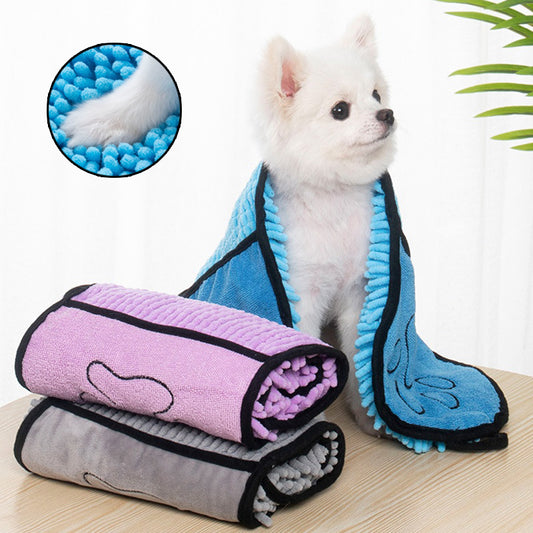 Super Absorbent Dog Bathrobe Towel – Quick Dry Microfiber Pet Drying Towel for Dogs & Cats