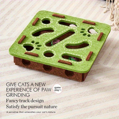 Interactive Cat Puzzle Toy – Maze Tunnel & Bell Ball for Indoor Cats