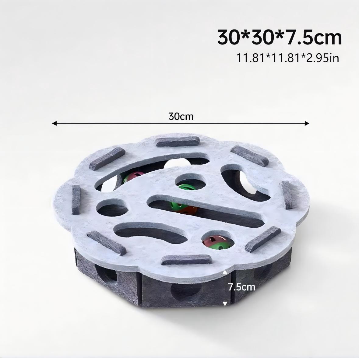 Interactive Cat Puzzle Toy – Maze Tunnel & Bell Ball for Indoor Cats