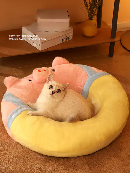 Warm Cat Bed for Winter – Soft Cloth Cat House, All-Season Pet Mat for Cats & Kittens