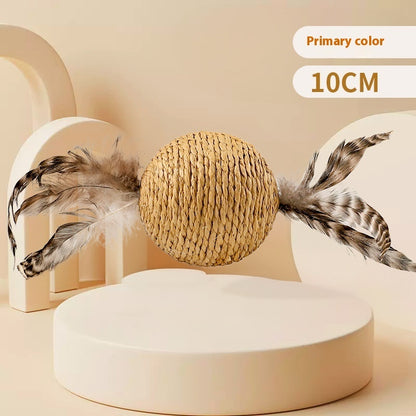 Oversized Sisal Cat Toy Ball – Interactive Scratching Ball for Indoor Cats, Durable Stress Relief Cat Scratcher & Play Toy