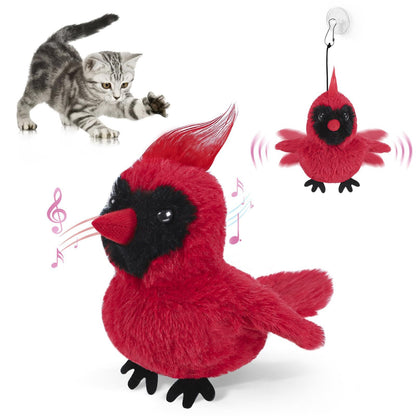 Interactive Flapping Bird Cat Toy – USB Rechargeable Plush Toy for Indoor Cats