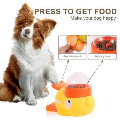 Interactive Puzzle Feeder for Dogs & Cats – Cartoon Duck Treat Dispenser Toy