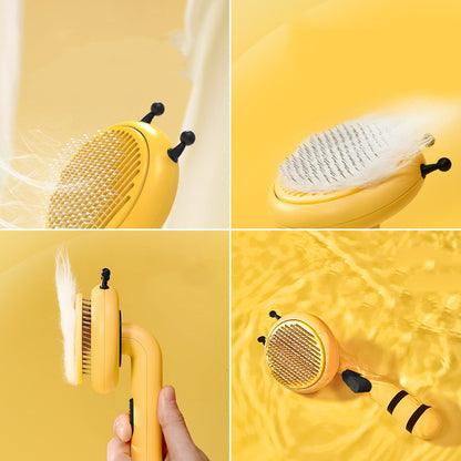 Bee-Shaped Cat Grooming Comb – Fine Needle Pet Brush for Shedding & Hair Removal