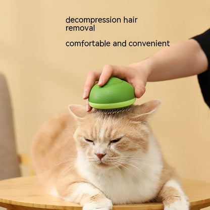 2-in-1 Pet Hair Remover Brush Cat Dog Grooming Comb Avocado Design Deshedding Tool