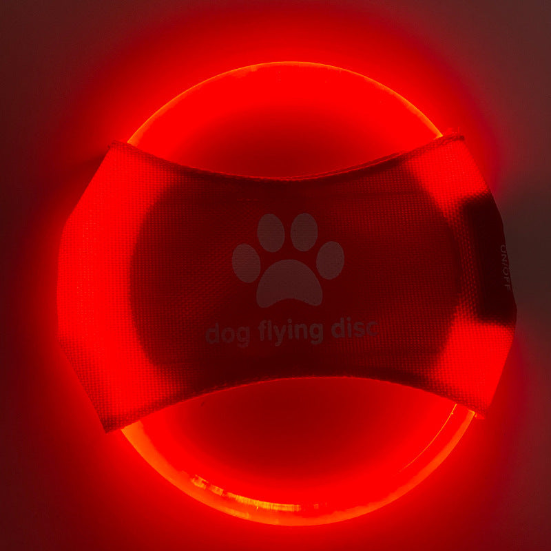 LED Light Up Dog Flying Disc – USB Rechargeable Glowing Frisbee Toy for Night Training, Interactive Fetch & Outdoor Play