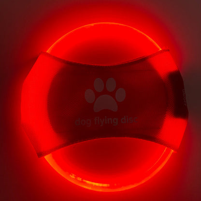 LED Light Up Dog Flying Disc – USB Rechargeable Glowing Frisbee Toy for Night Training, Interactive Fetch & Outdoor Play