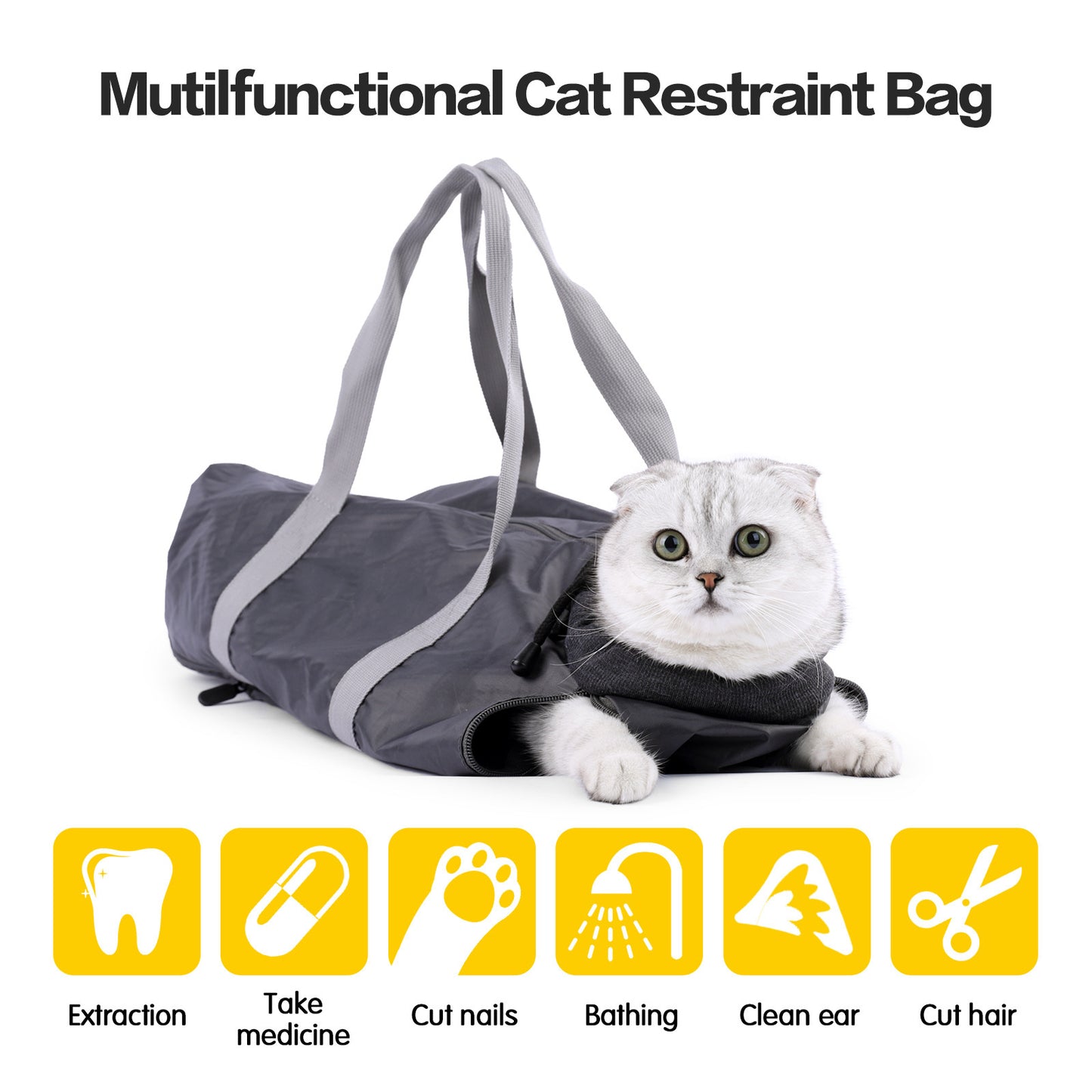 Cat Travel Carrier Bag – Double-Lined, Anti-Scratch, Soft Polyester Pet Bag for Small & Medium Cats