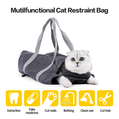 Cat Travel Carrier Bag – Double-Lined, Anti-Scratch, Soft Polyester Pet Bag for Small & Medium Cats
