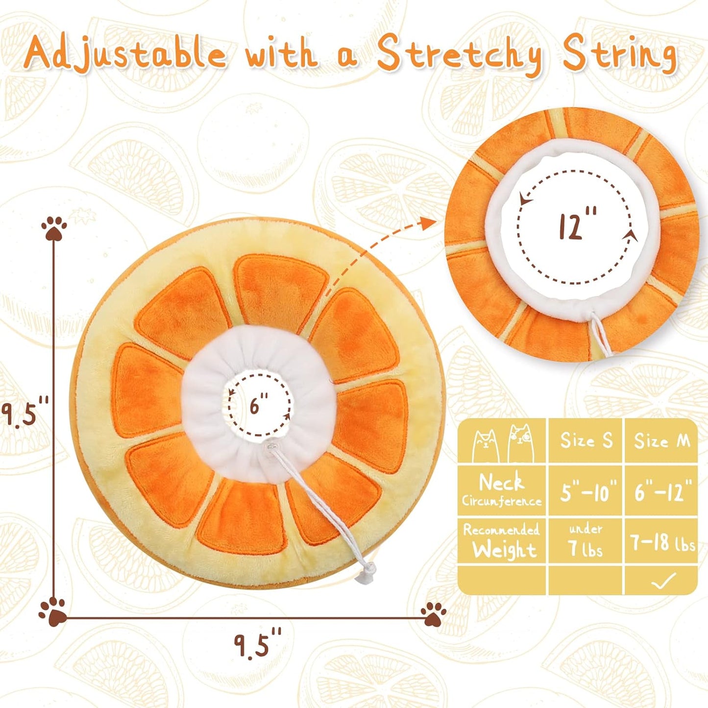 Cute Adjustable Cat Recovery Collar – Soft Fabric Elizabeth Collar for Kittens