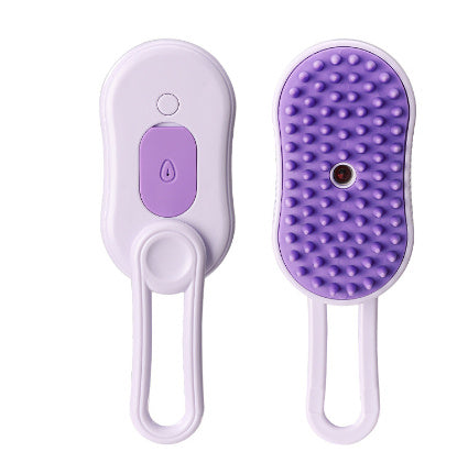 3-in-1 Steam Pet Grooming Brush, Rechargeable Cat & Dog Hair Removal Comb with Massage