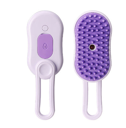 3-in-1 Steam Pet Grooming Brush, Rechargeable Cat & Dog Hair Removal Comb with Massage