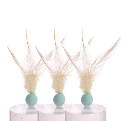 Elastic Chicken Fur Ball Cat Toy – Bouncy Interactive Self-Hitting Pet Toy